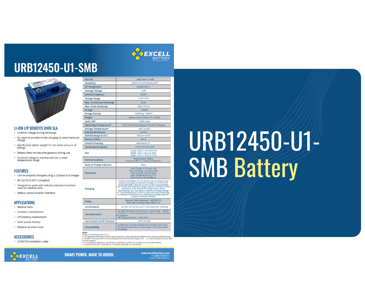 URB12450-U1-SMB Battery URB12450-U1-SMB Battery